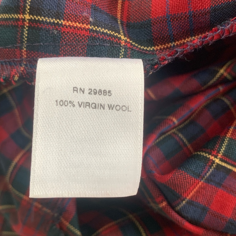 Pendleton Women’s 100% Virgin Wool Plaid Button Up Shirt Red Tartan Size L - Picture 6 of 7